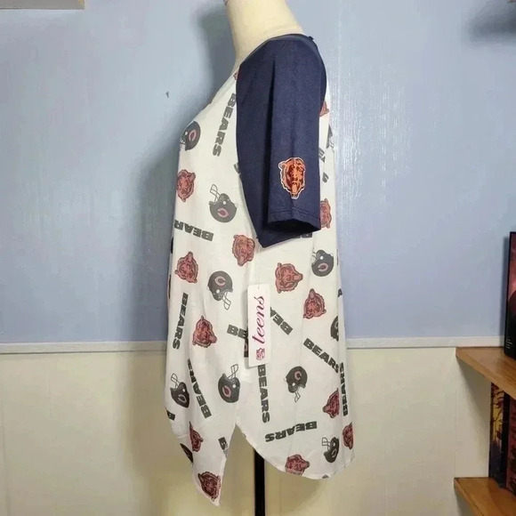 Chicago Bears NFL Teens Short-Sleeve Front-Tie Knot Tee (L) (NWT) - Picture 6 of 7